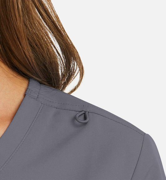 Momentum 5002 Women's Mock Wrap Top Pewter