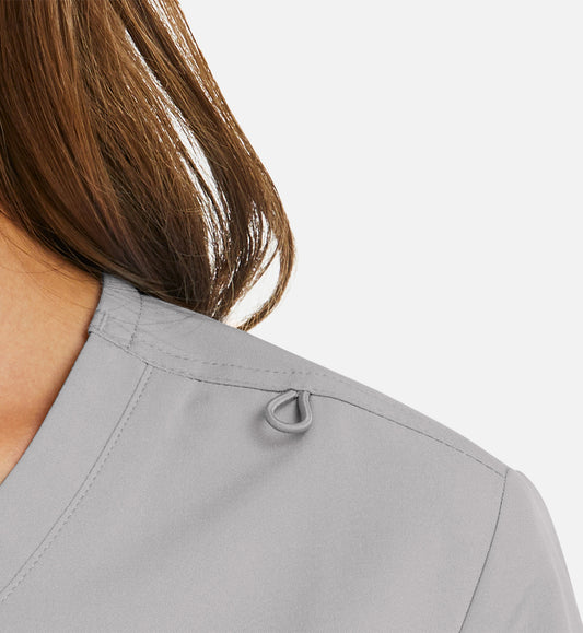 Momentum 5002 Women's Mock Wrap Top Quiet Grey