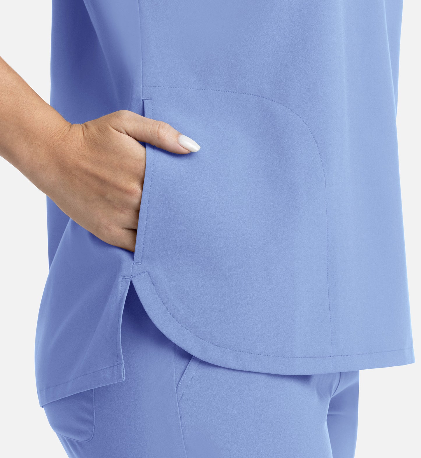 Momentum 5003 Women's Tuckable Dolman Top Ceil Blue