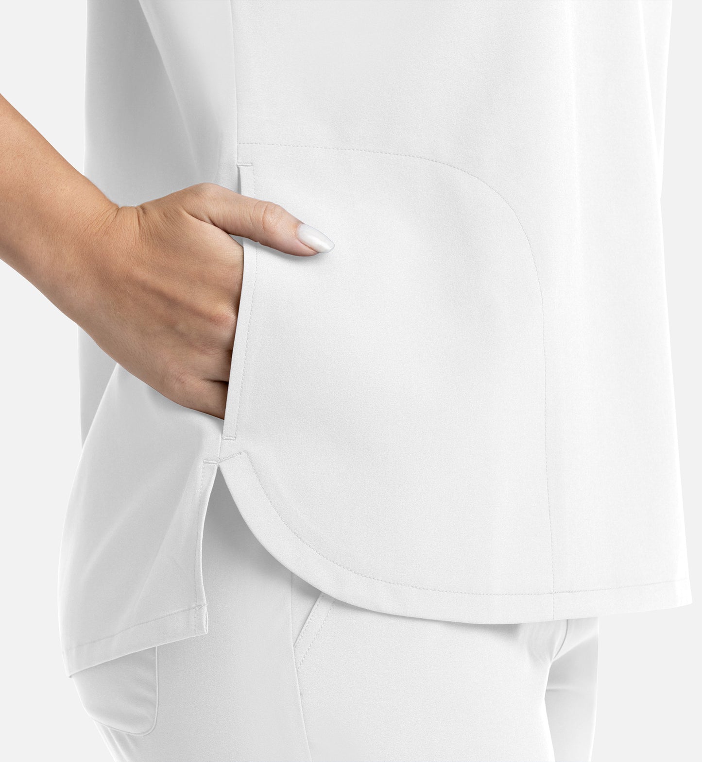 Momentum 5003 Women’s Tuckable Dolman Top White