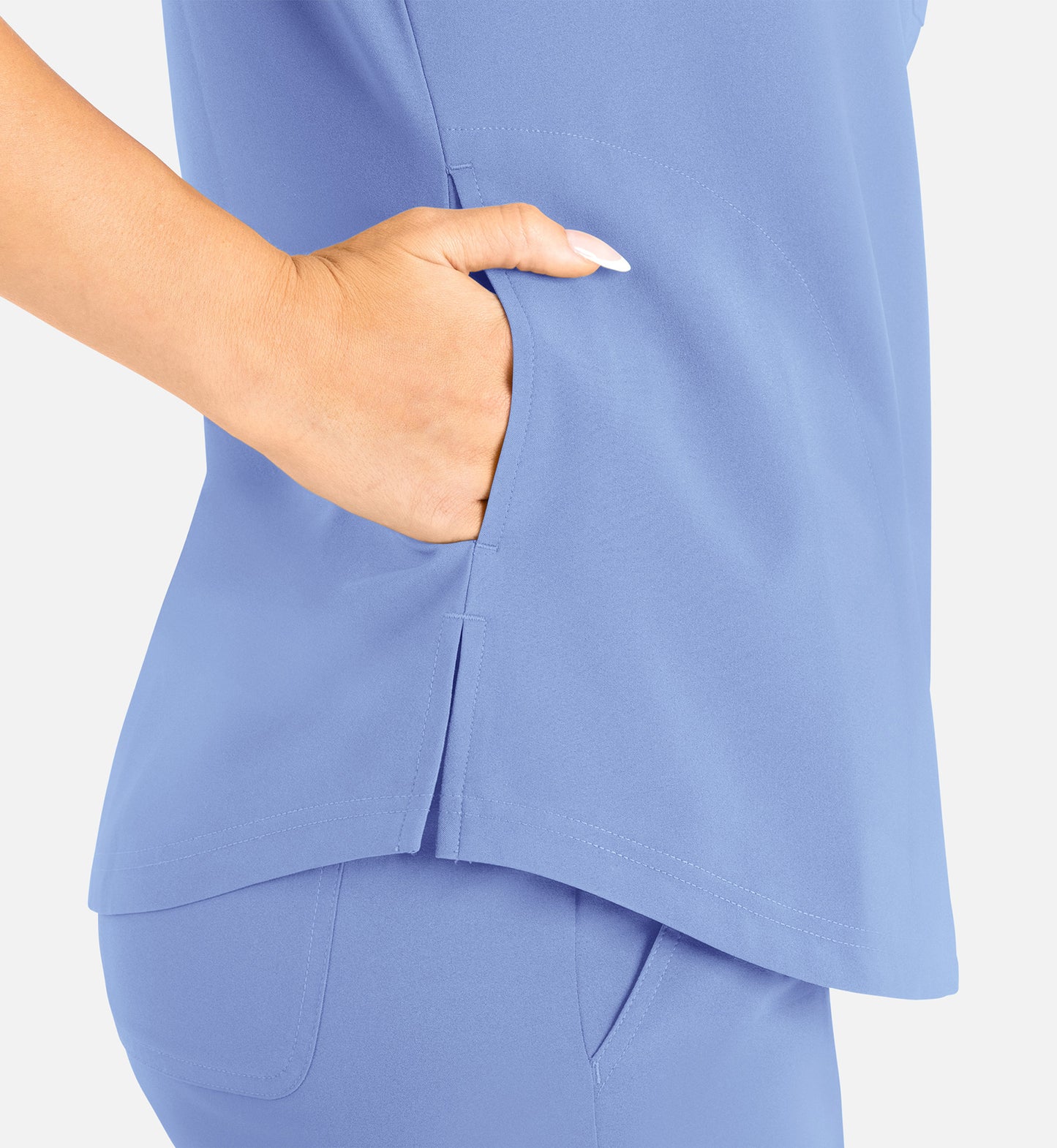 Momentum 5005 Women’s Tuckable Round Neck Top Ceil Blue