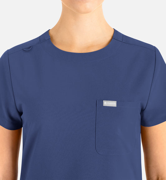 Momentum 5005 Women’s Tuckable Round Neck Top Navy
