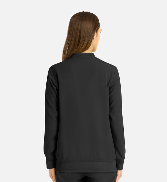 Momentum 5061 Women's Full Zip Bomber Jacket Black