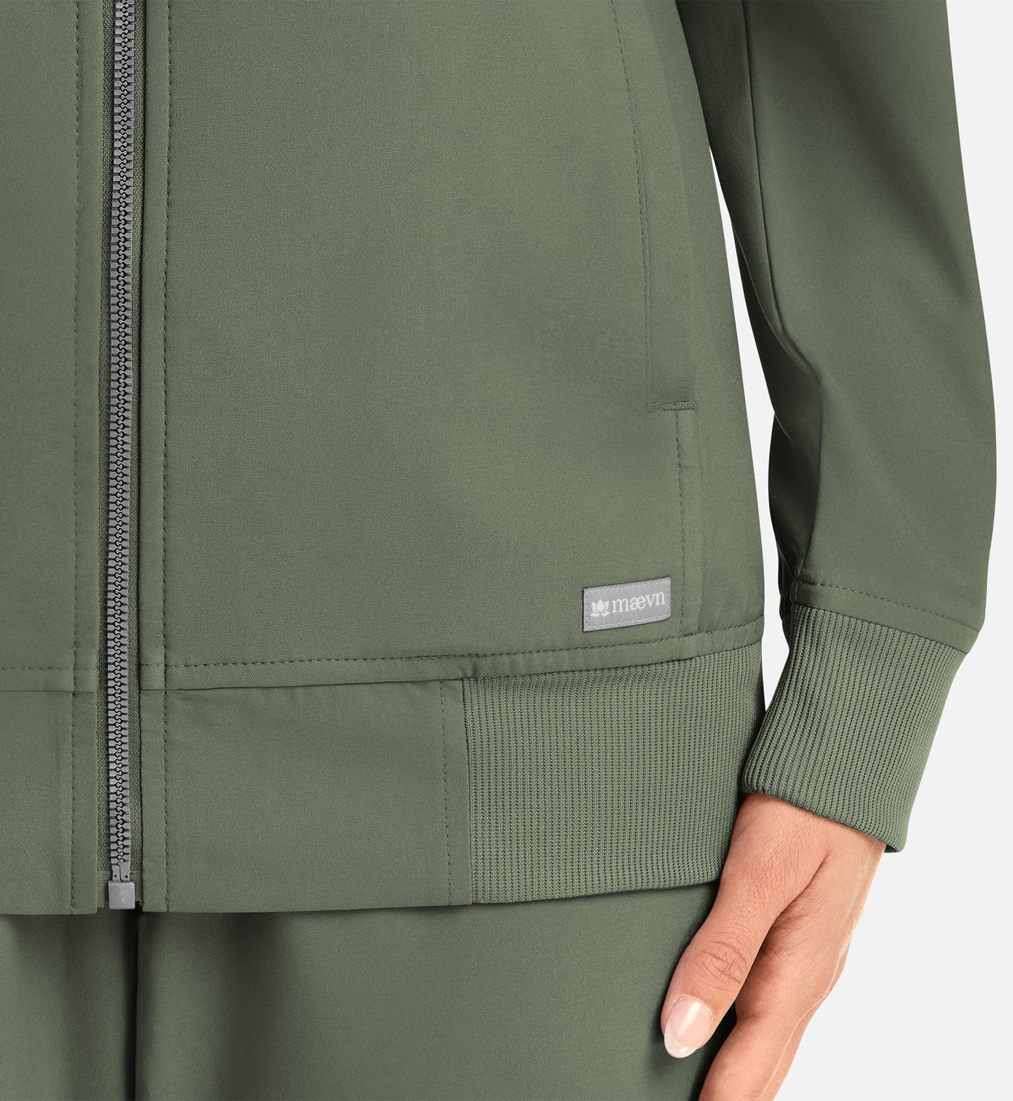 Momentum 5061 Women's Full Zip Bomber Jacket Olive