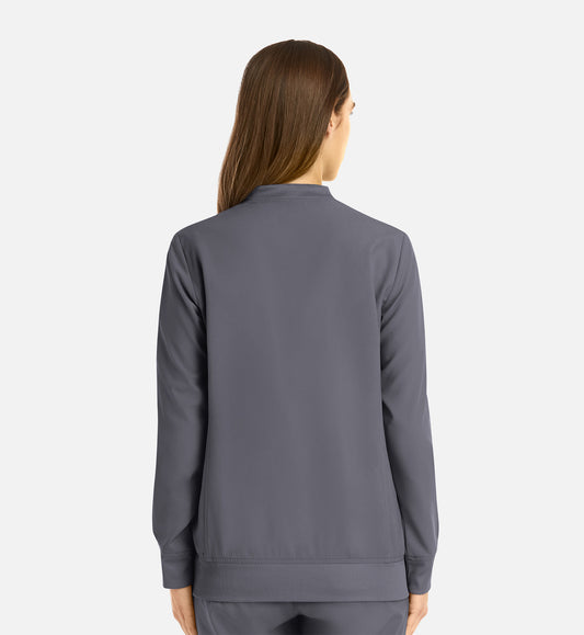 Momentum 5061 Women's Full Zip Bomber Jacket Pewter