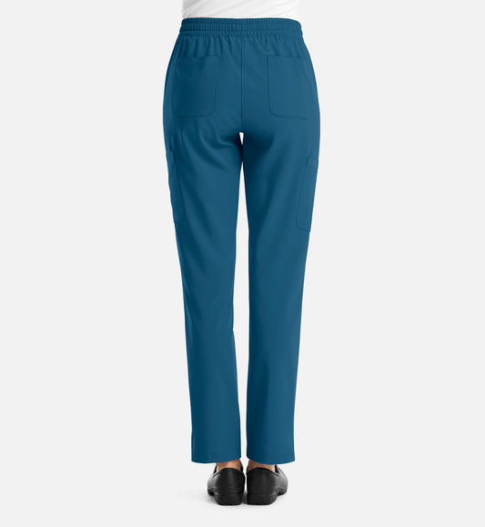 Momentum 5091 Women's Full Elastic Pull On Pants Caribbean Blue