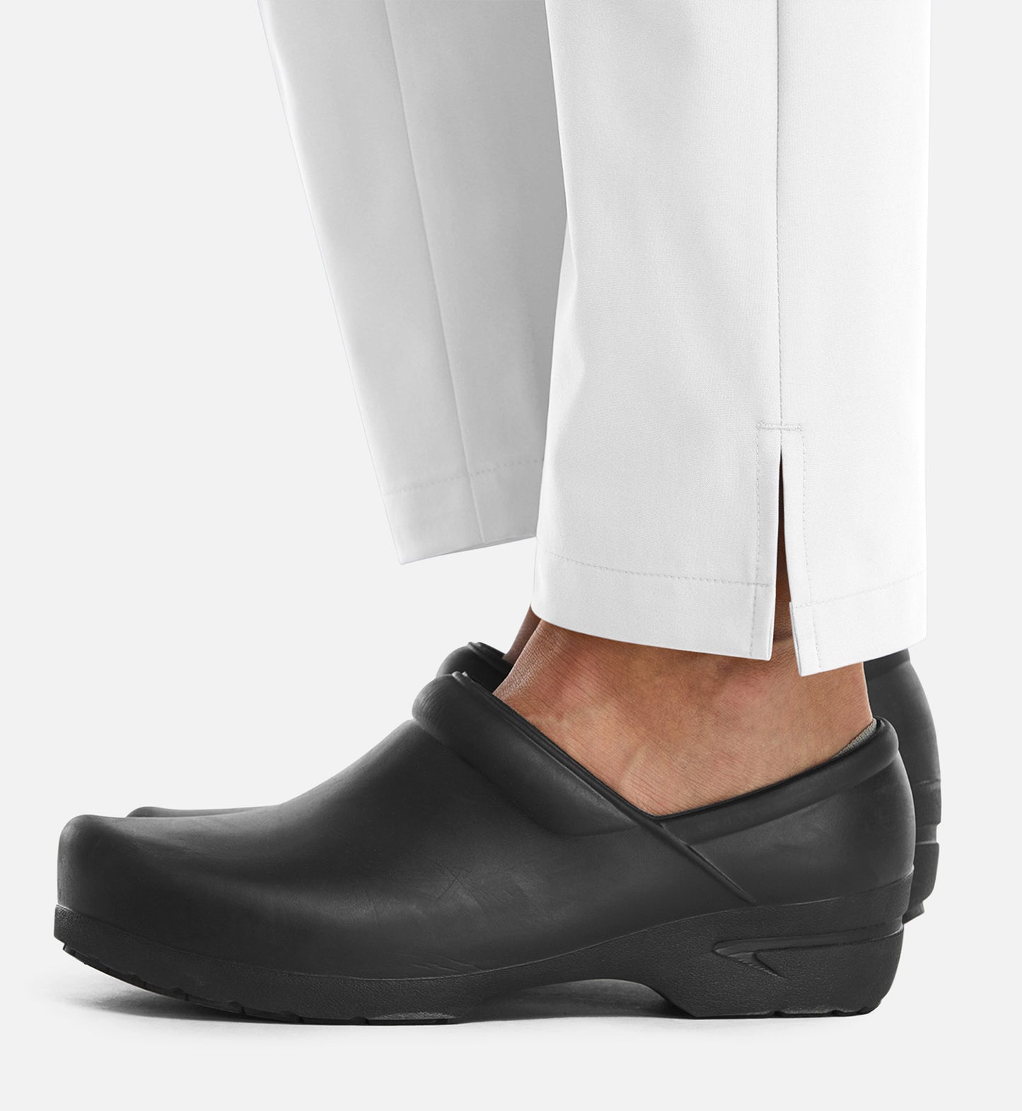 Momentum 5091 Women's Full Elastic Pull On Pants White