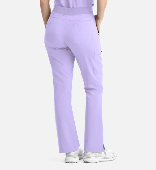 Momentum 5093 Women's Full Elastic Band Flare Leg Pants Lavender
