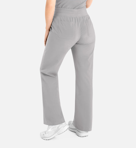 Momentum 5094 Women’s High Waist Full Elastic Wide Leg Pant Quiet Grey