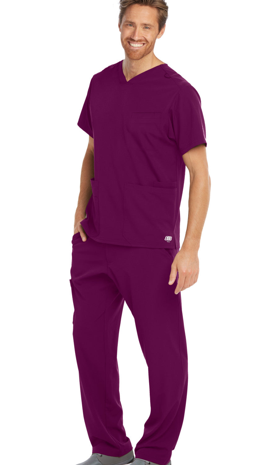 Skechers SKT020 Aspire Scrub Top Wine