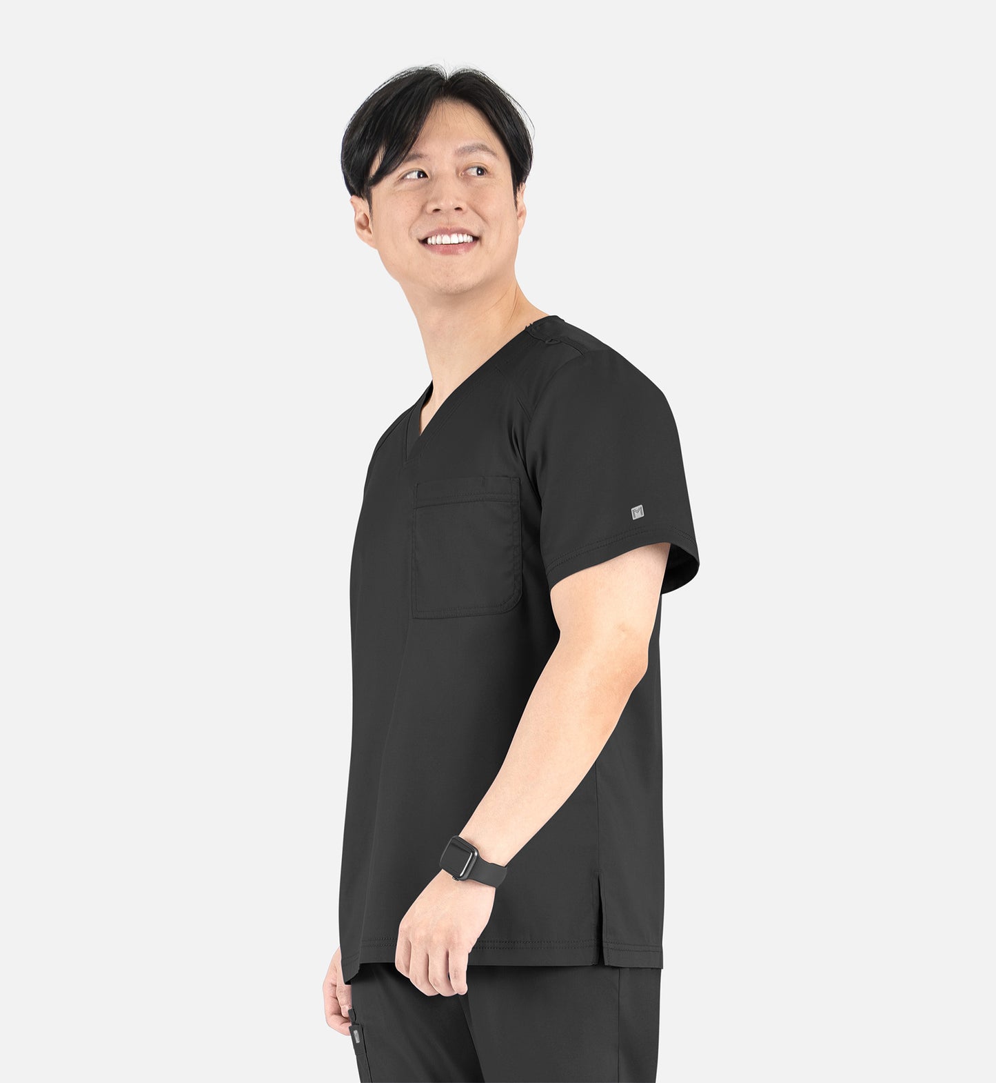 Matrix Mens 5501 Men’s Tuckable V-Neck Top Black