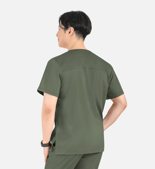 Matrix Mens 5501 Men’s Tuckable V-Neck Top Olive