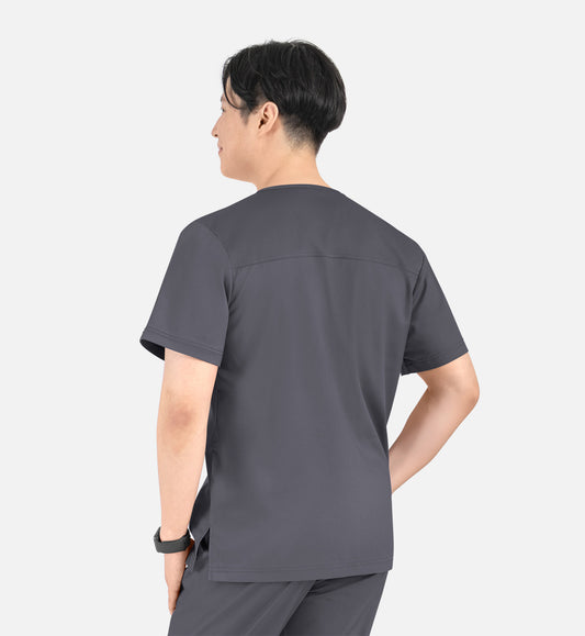 Matrix Mens 5501 Men’s Tuckable V-Neck Top Pewter