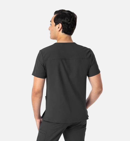Matrix Mens 5502 Men’s 3 Pocket V-Neck Top Black