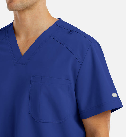 Momentum 5801 Men's Tuckable Basic V-Neck Top Galaxy Blue