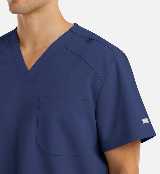 Momentum 5801 Men's Tuckable Basic V-Neck Top Navy
