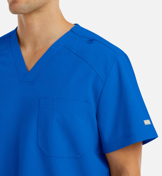 Momentum 5801 Men's Tuckable Basic V-Neck Top Royal Blue