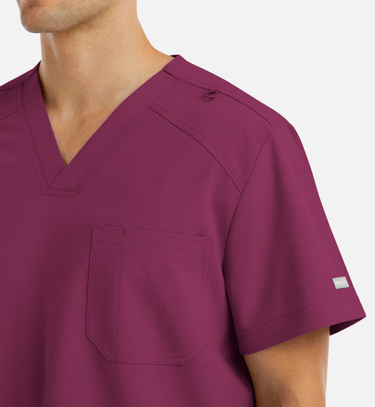 Momentum 5801 Men's Tuckable Basic V-Neck Top Wine