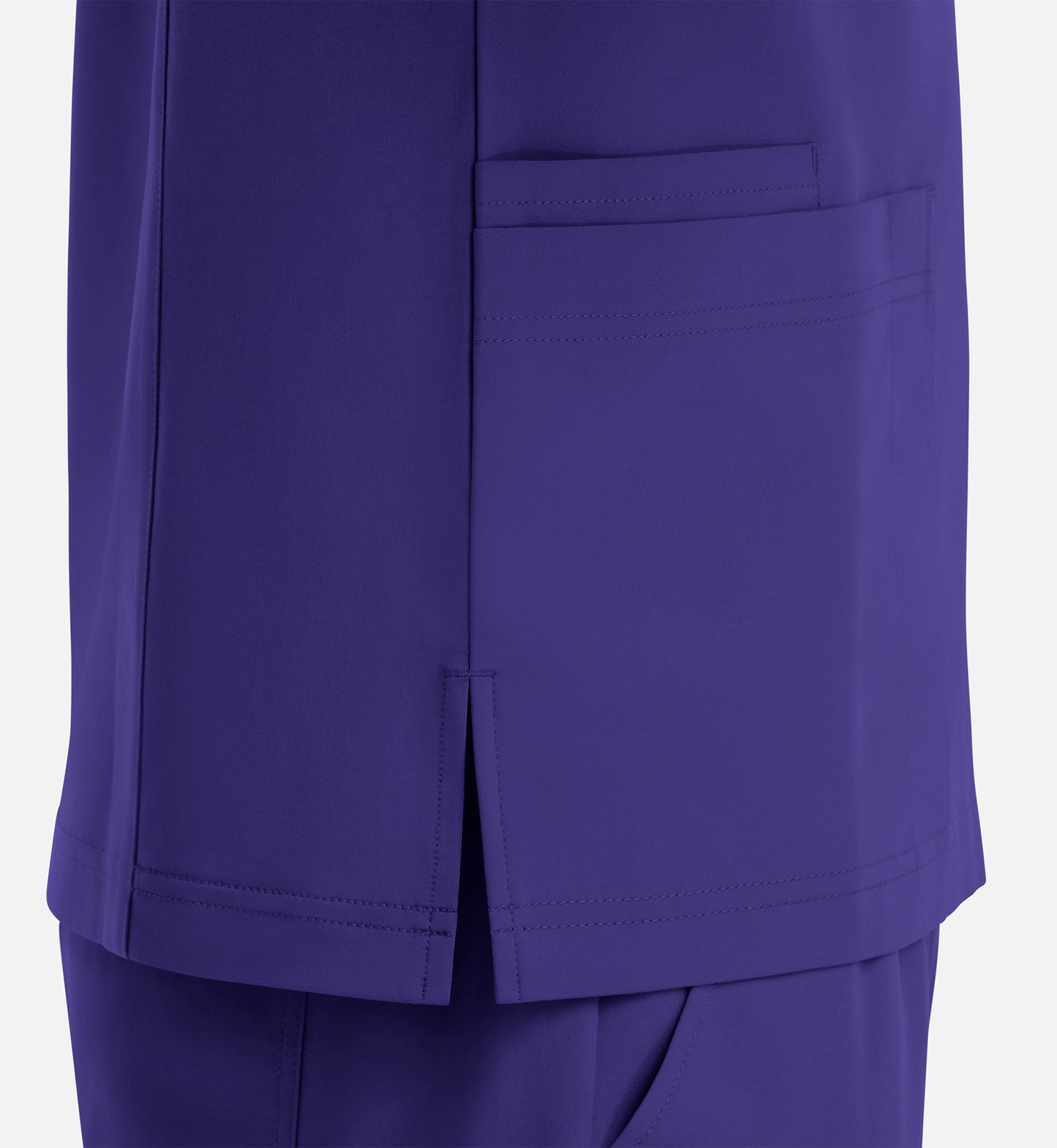 Momentum 5802 Men's 4 Pocket Banded V-Neck Top Grape