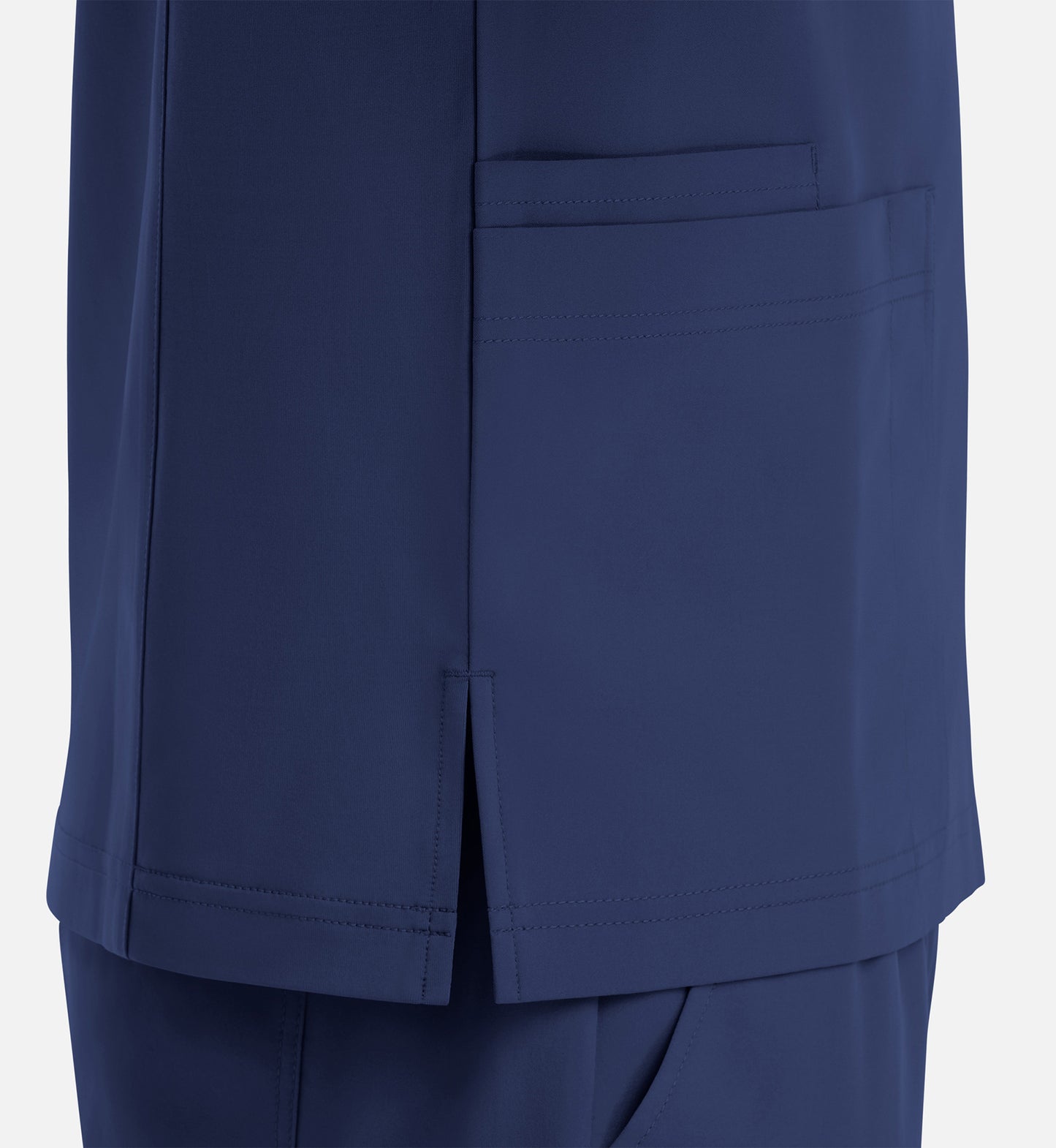 Momentum 5802 Men's 4 Pocket Banded V-Neck Top Navy