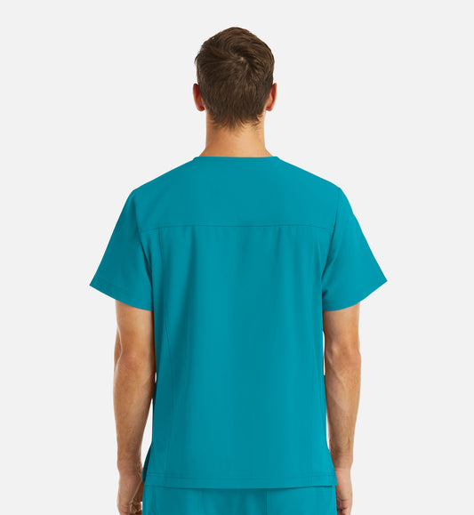 Momentum 5802 Men's 4 Pocket Banded V-Neck Top Teal