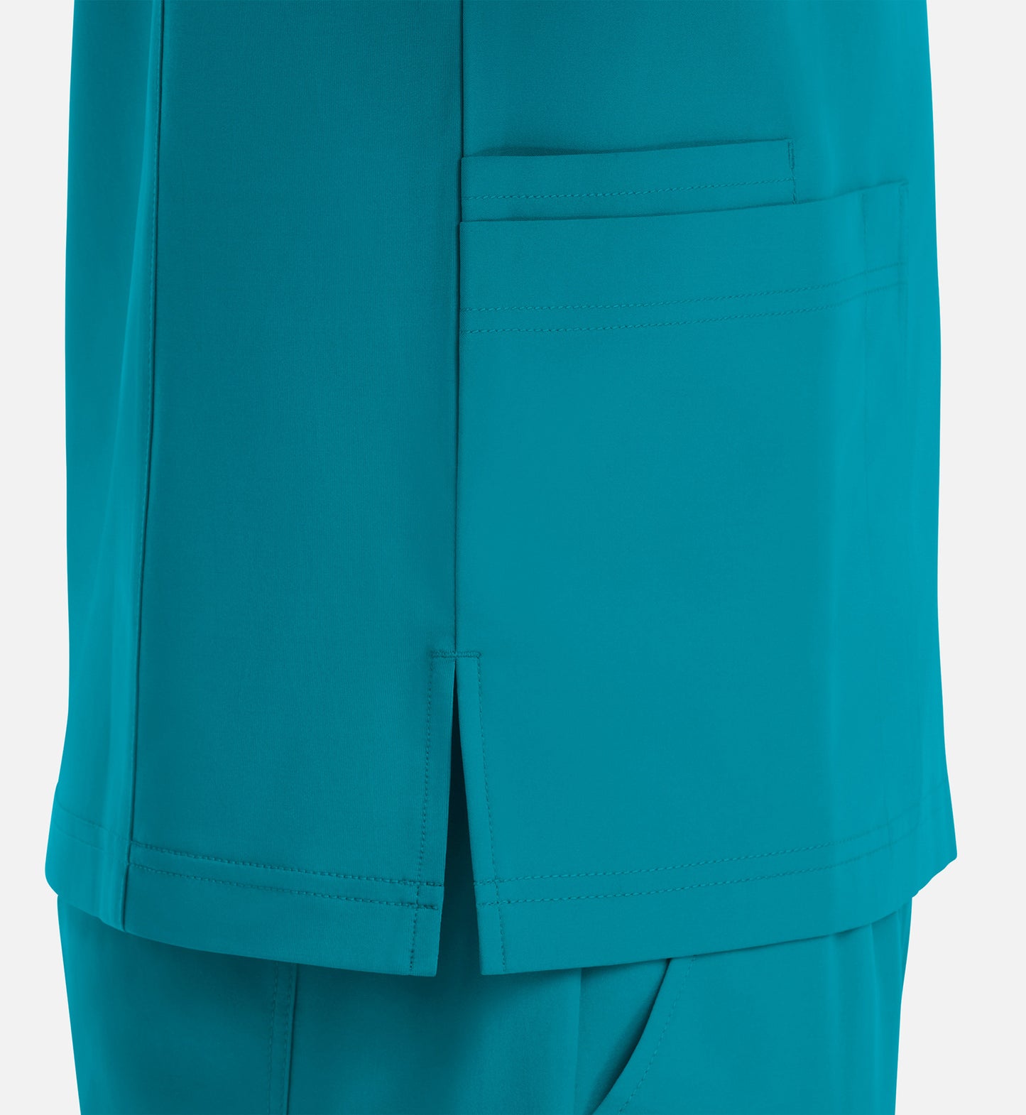 Momentum 5802 Men's 4 Pocket Banded V-Neck Top Teal