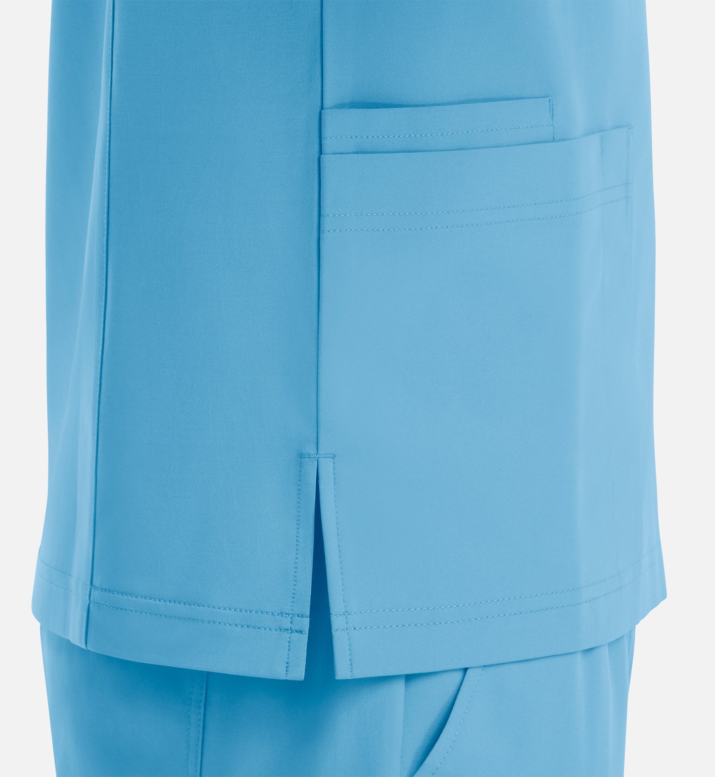 Momentum 5802 Men's 4 Pocket Banded V-Neck Top Turquoise