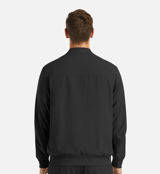 Momentum 5861 Men's Full Zip Bomber Jacket Black