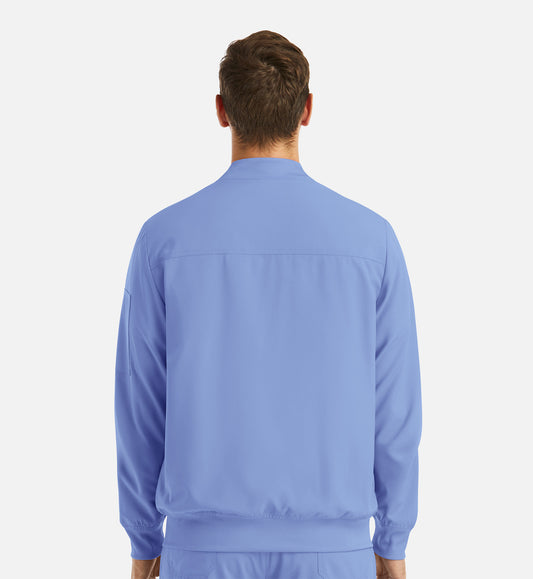 Momentum 5861 Men's Full Zip Bomber Jacket Ceil Blue