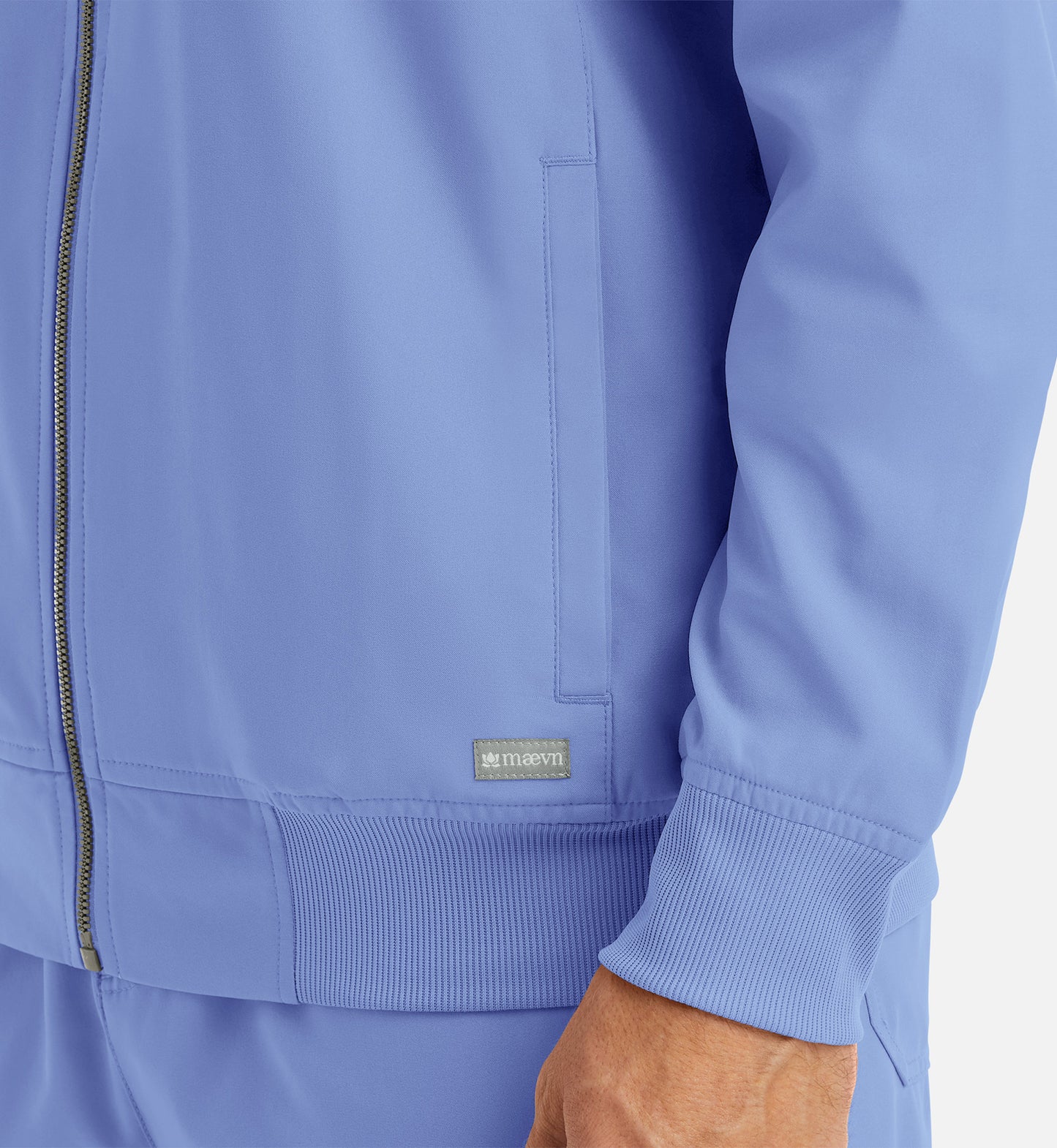 Momentum 5861 Men's Full Zip Bomber Jacket Ceil Blue