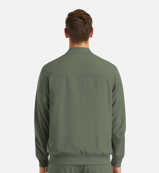 Cleveland Clinic Momentum 5861 Men's Full Zip Bomber Jacket Olive
