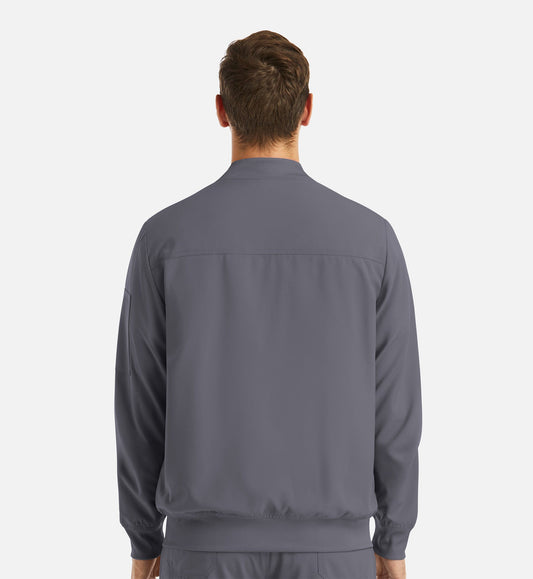 Cleveland Clinic Momentum 5861 Men's Full Zip Bomber Jacket Pewter