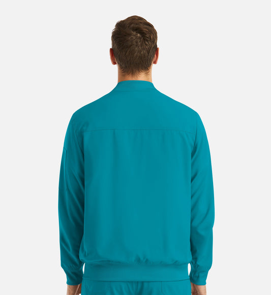 Cleveland Clinic Momentum 5861 Men's Full Zip Bomber Jacket Teal