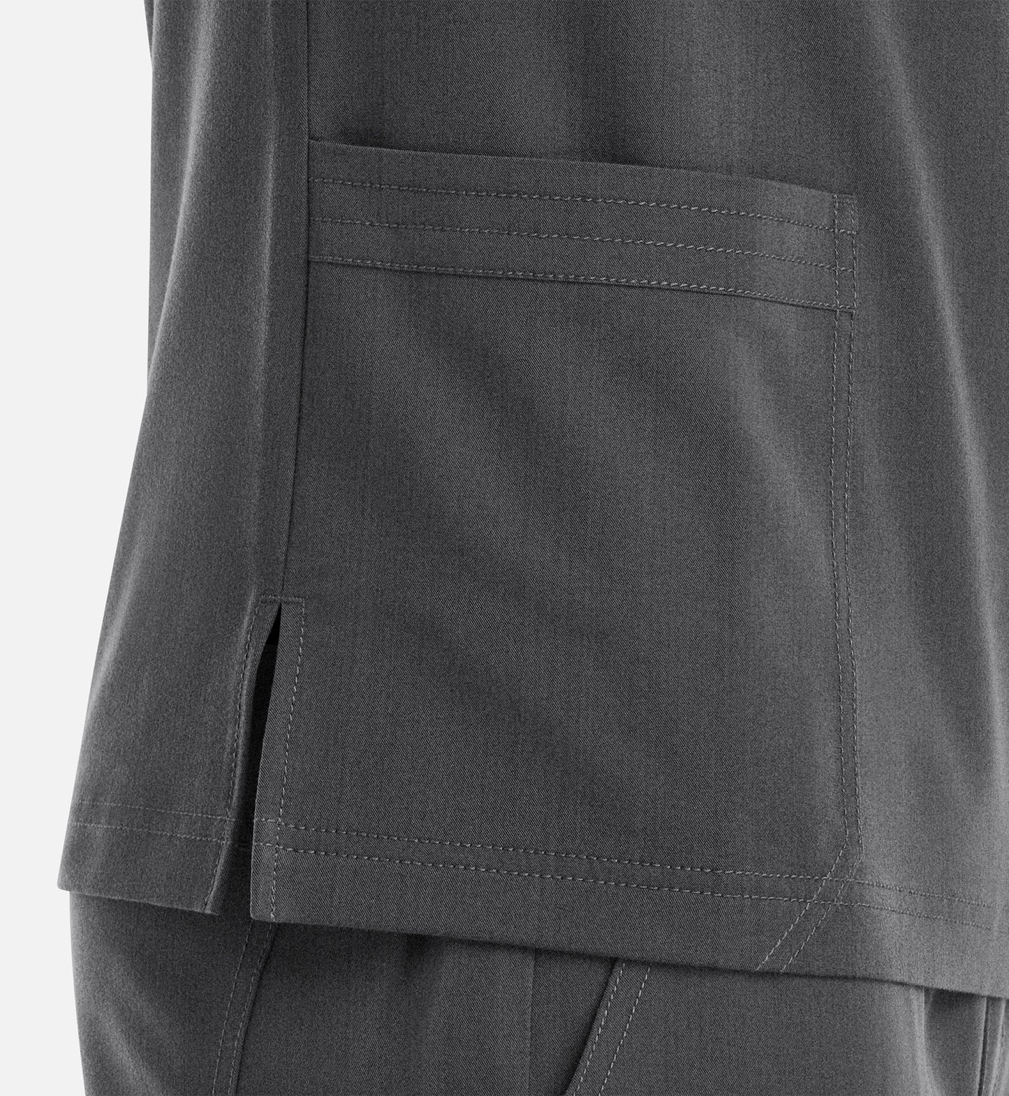 Matrix Pro Men's 5902 Men's 3 Pocket V-Neck Top Heather Grey