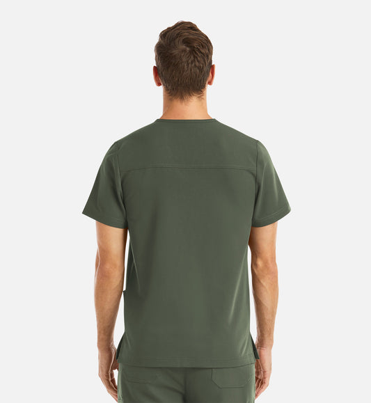 Matrix Pro Men's 5902 Men's 3 Pocket V-Neck Top Olive