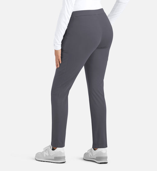 Focus 60301 Women���s Mid Rise Tapered Pants Pewter