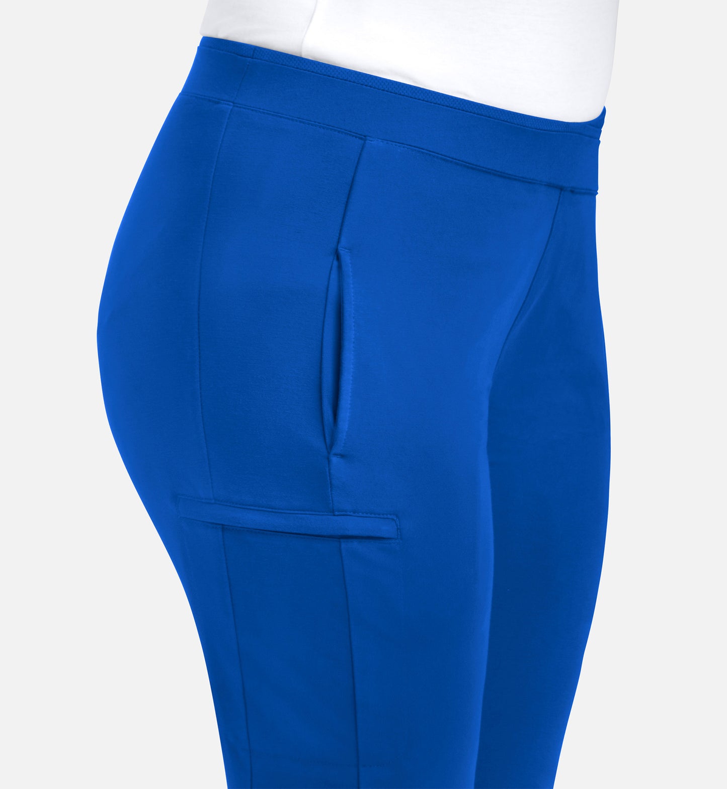 Focus 60301 Women���s Mid Rise Tapered Pants Royal Blue