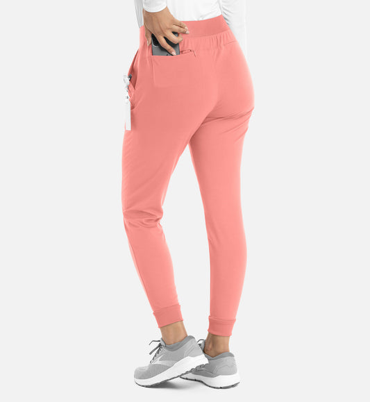 Focus 60302 Women���s Mid Rise Elastic Jogger Desert Coral