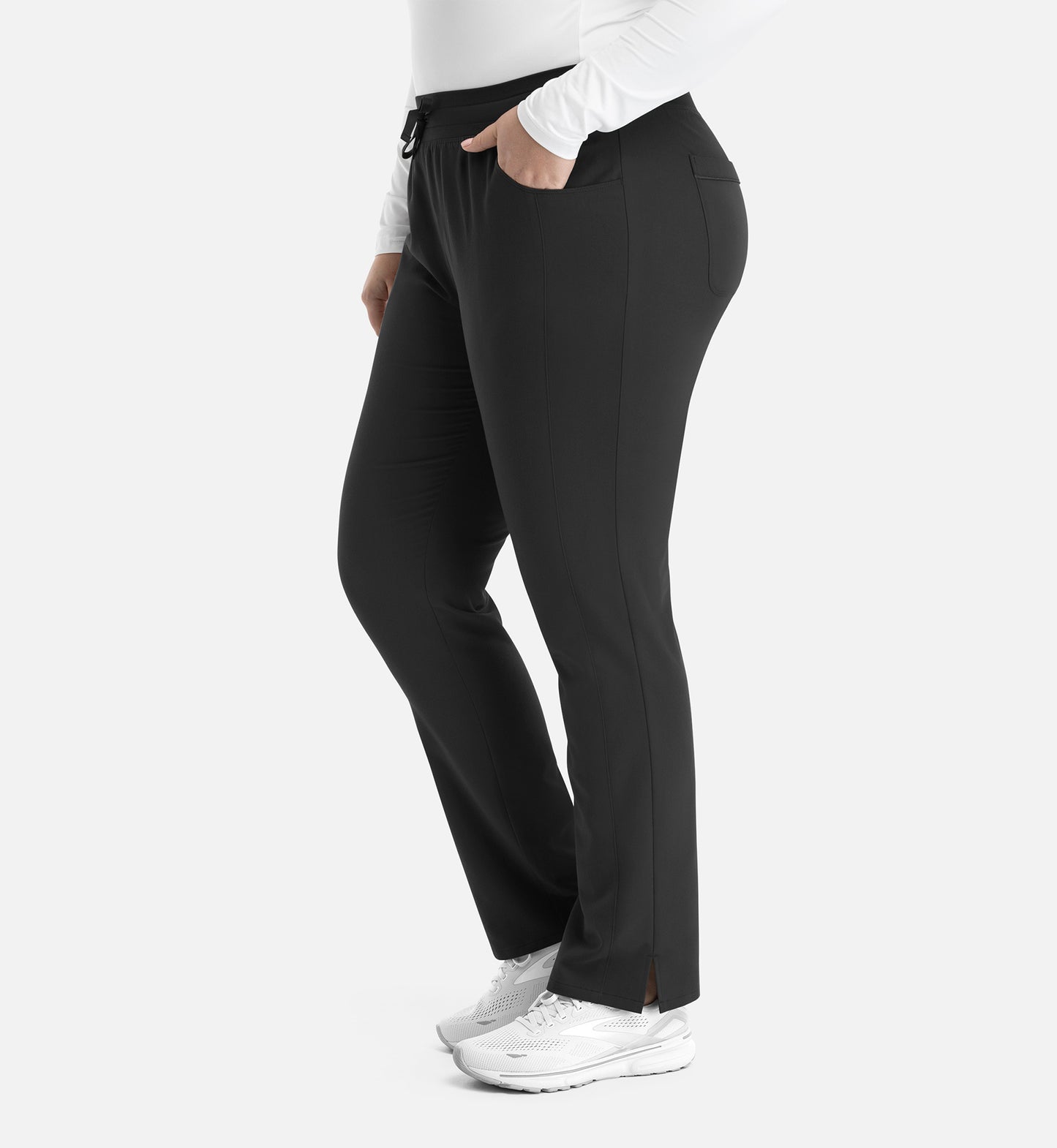 Matrix Pro 6901 Women's Yoga Waistband Tapered Pants Black
