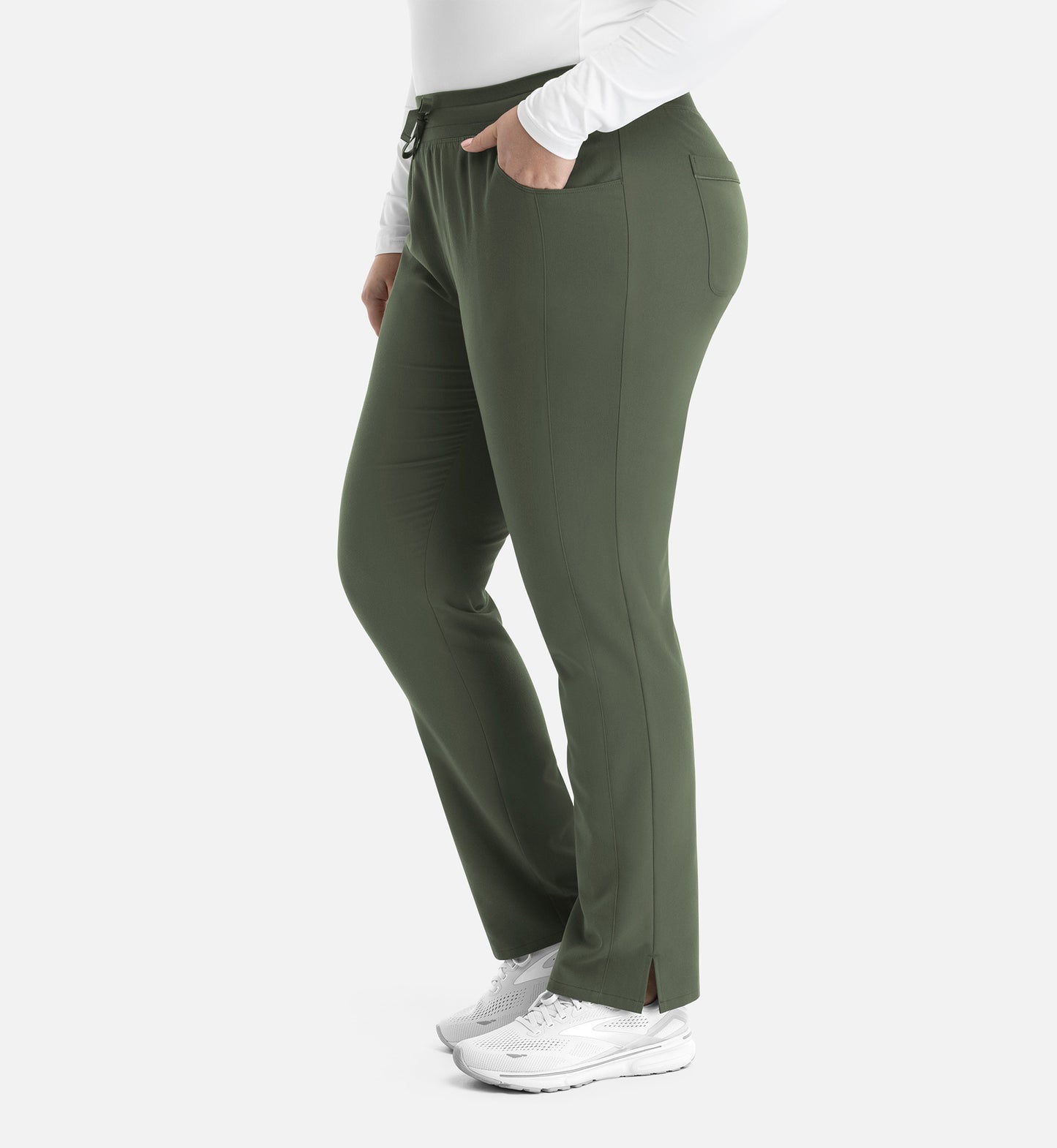 Matrix Pro 6901 Women's Yoga Waistband Tapered Pants Olive