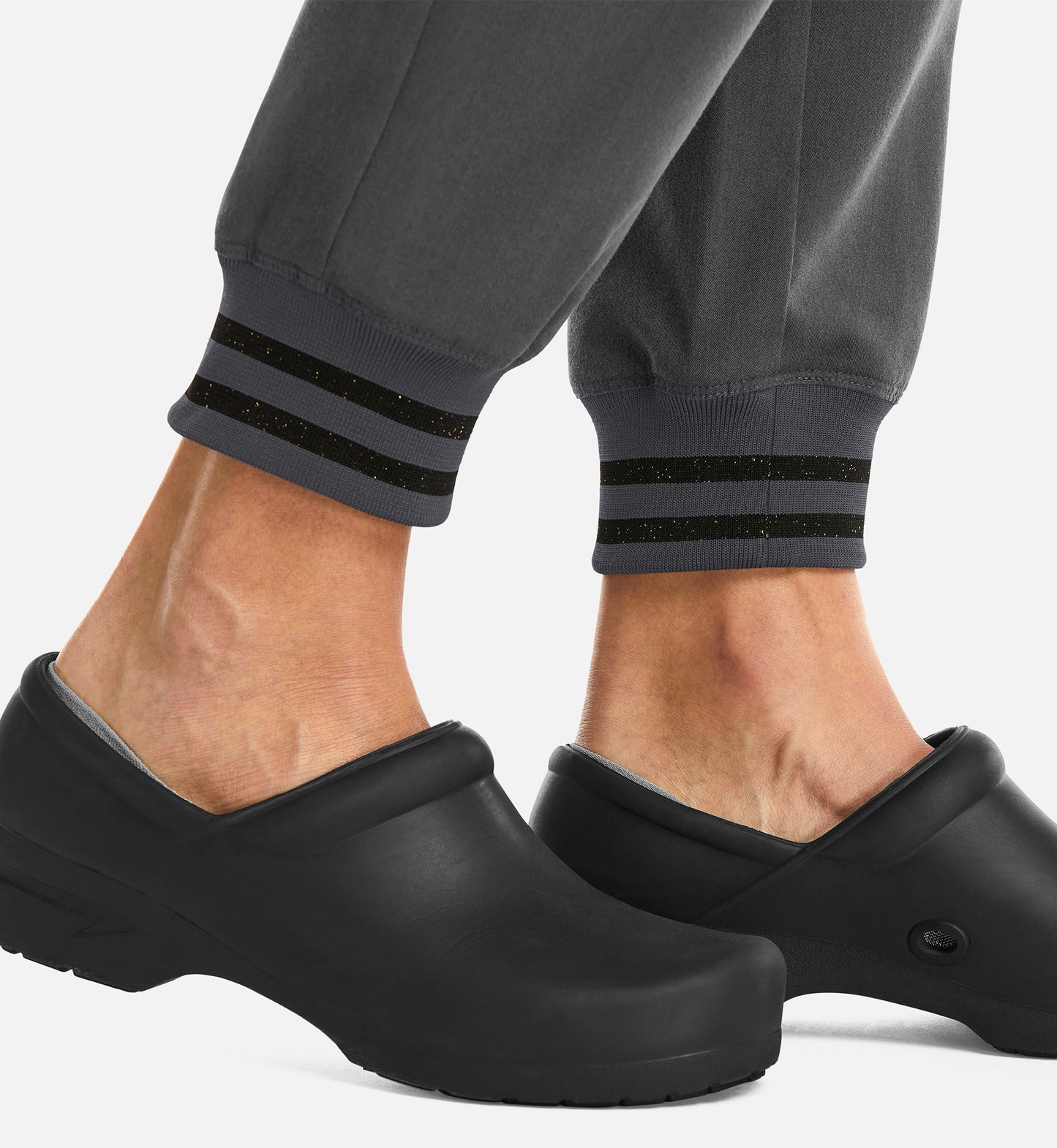 Matrix Pro 6902 Women's Full Waist Jogger With Metallic Detail Heather Grey