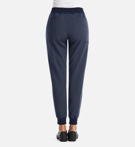 Matrix Pro 6902 Women's Full Waist Jogger With Metallic Detail Heather Navy