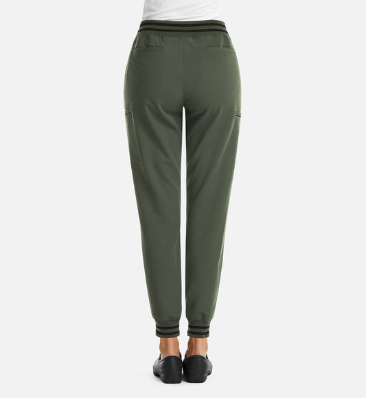 Matrix Pro 6902 Women's Full Waist Jogger With Metallic Detail Olive