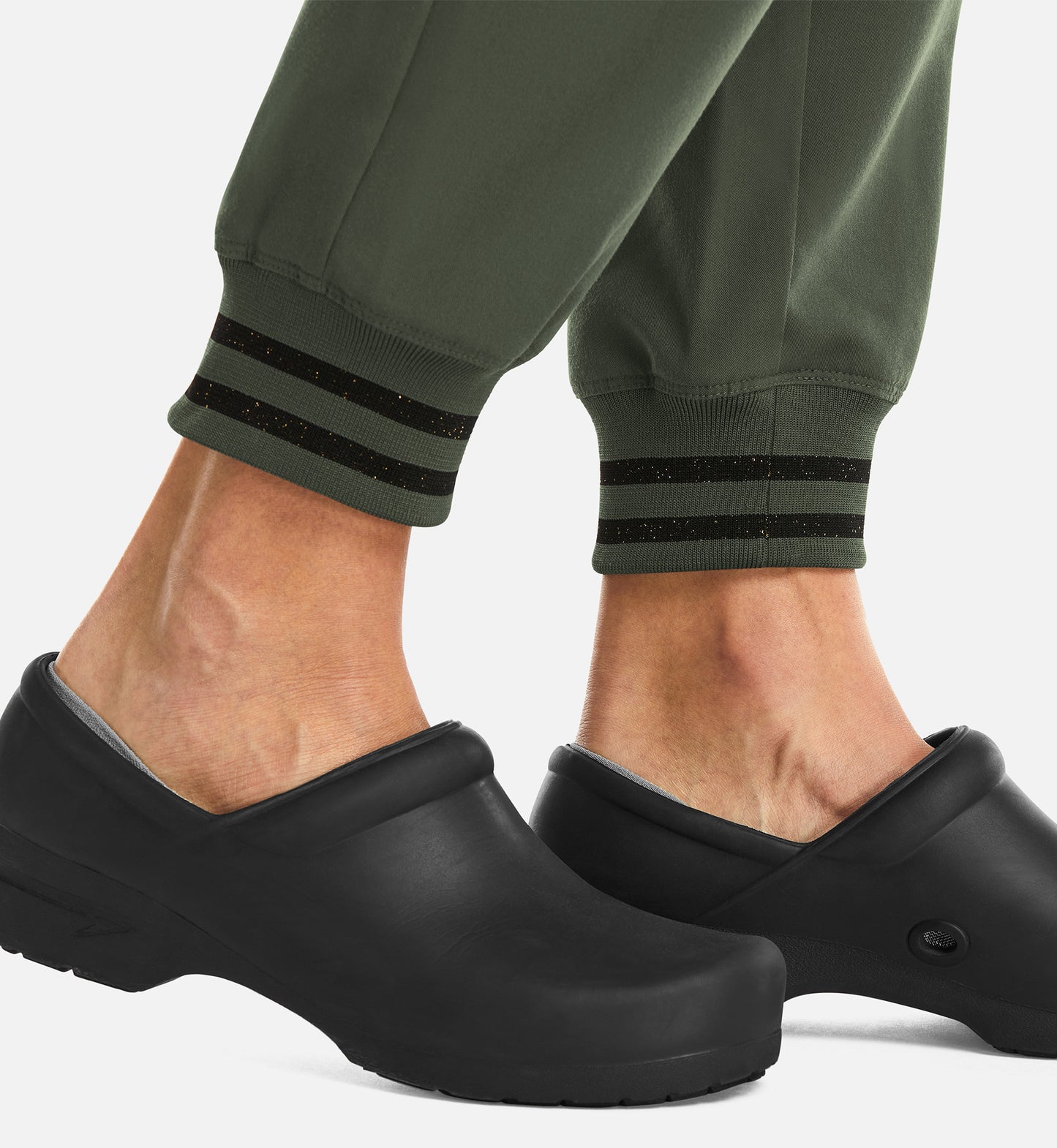 Matrix Pro 6902 Women's Full Waist Jogger With Metallic Detail Olive