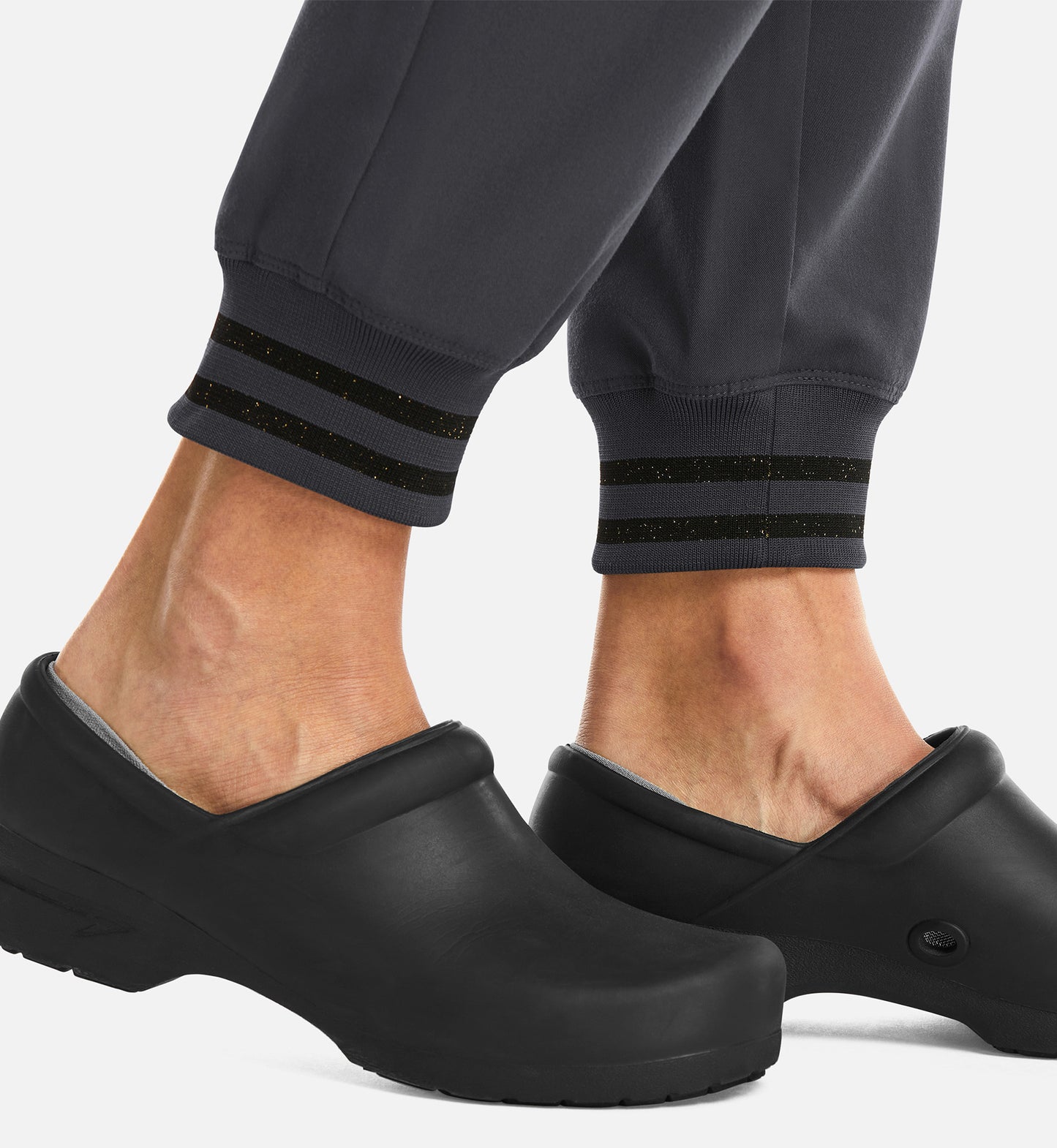 Matrix Pro 6902 Women's Full Waist Jogger With Metallic Detail Pewter