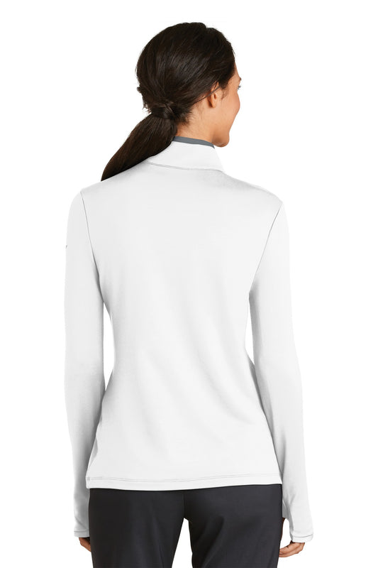 Nike Women's Dri-FIT Stretch 1/2-Zip Cover-Up 779796 White/ Dark Grey