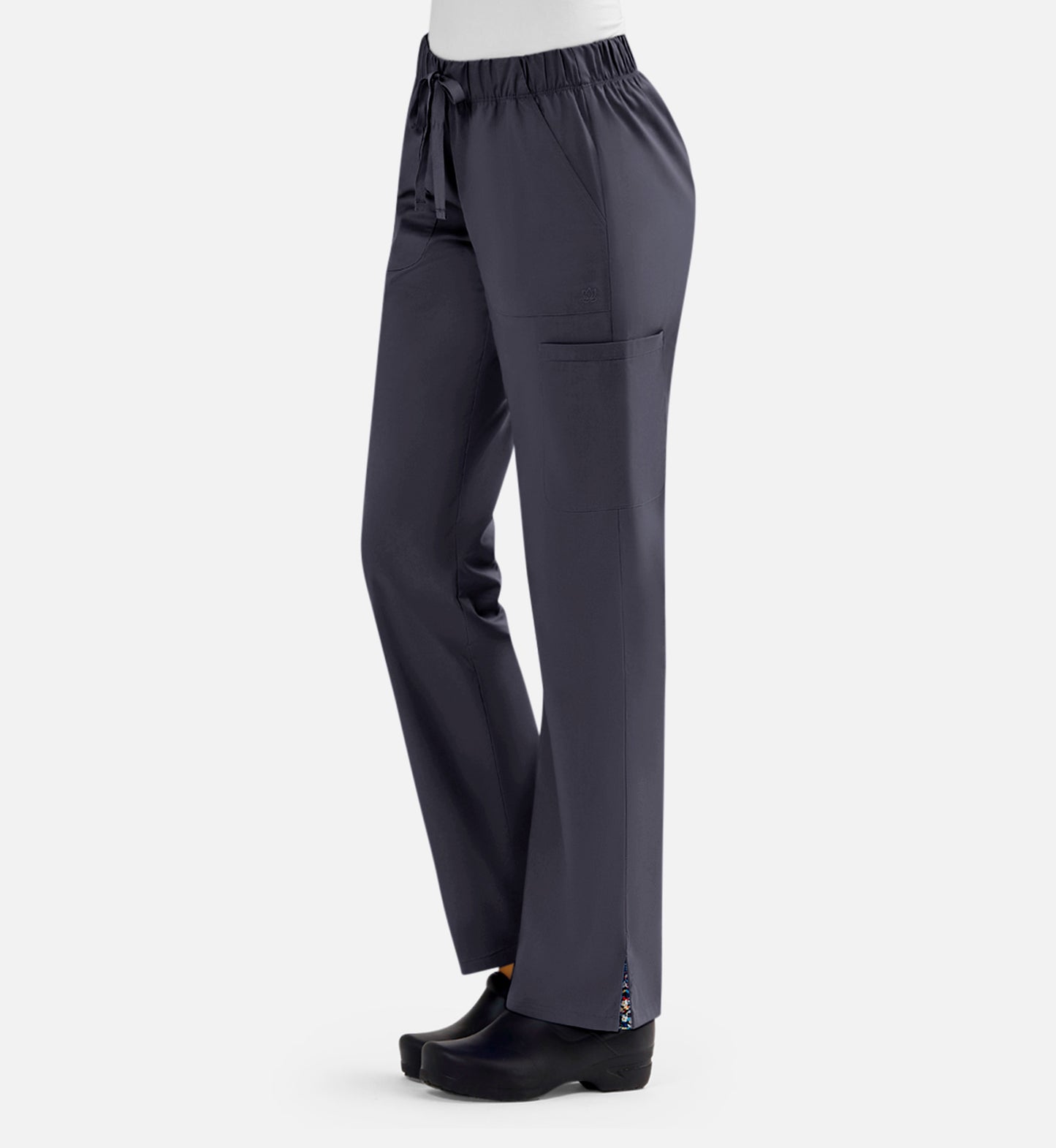 Blossom Signature 8100 Ladies Full Waist Band Cargo Pants Real Pewter