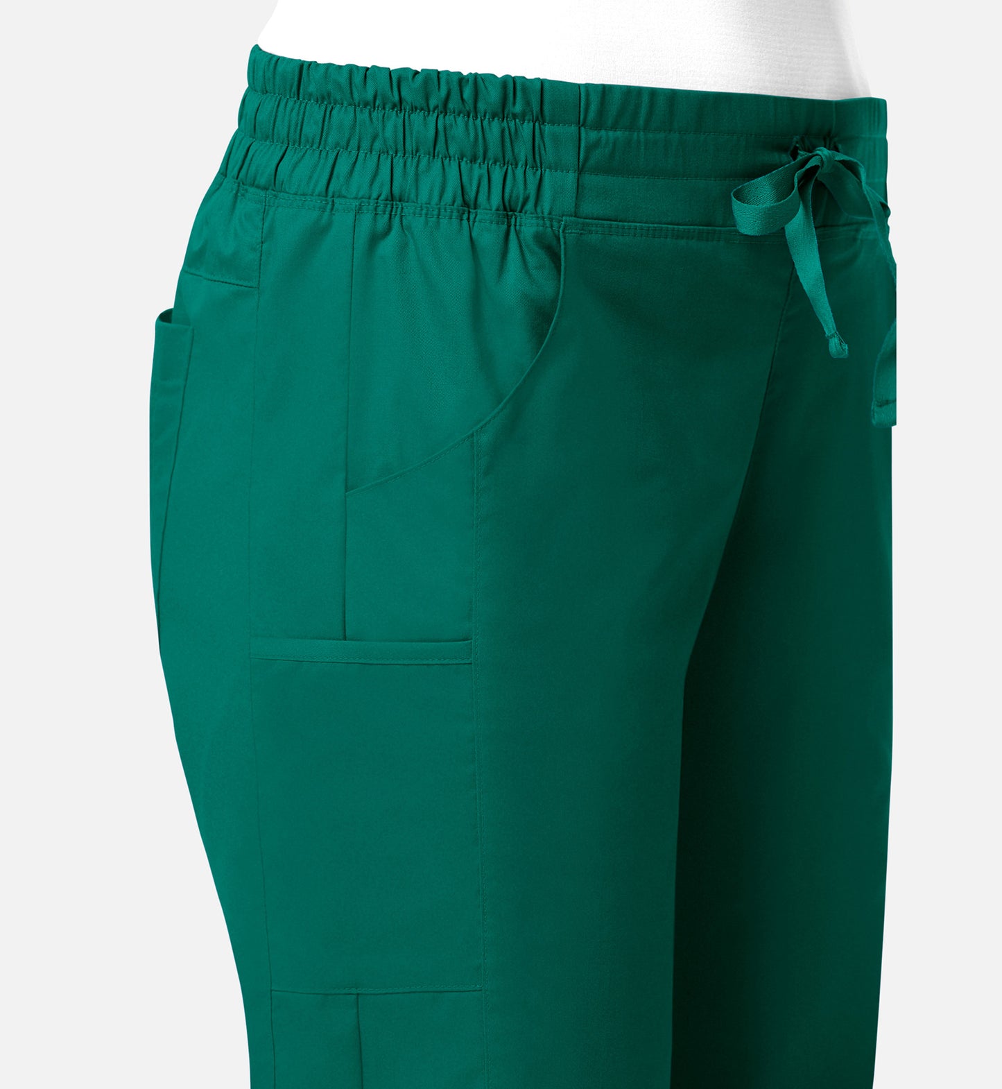 Blossom Signature 8102 Ladies Mesh Pocket 3-Quaters Elastic Band Pants Hunter