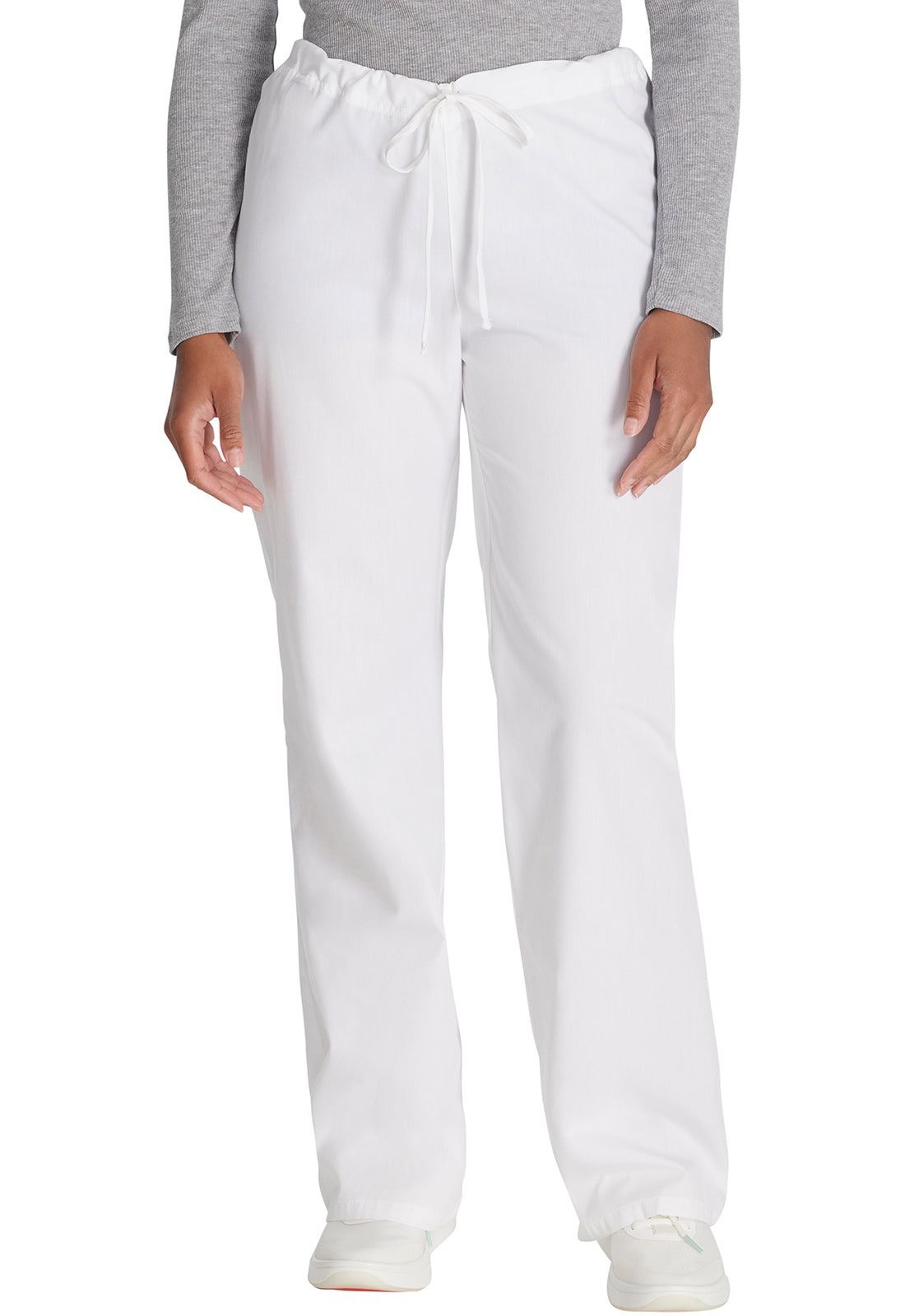 EDS Signature 83006 Unisex Unisex Drawstring Scrub Pants White