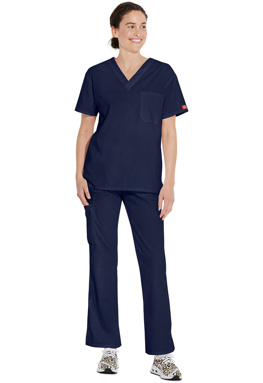 EDS Signature 83706 Unisex Unisex Tuckable V-Neck Scrub Top Navy